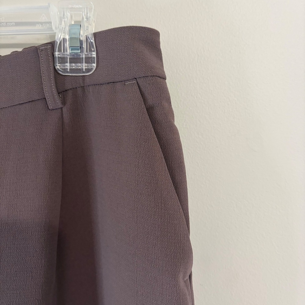 DKNY Womens Mauve Brown Pleated Wide Leg Dress Pants Size 10 New - Picture 9 of 13